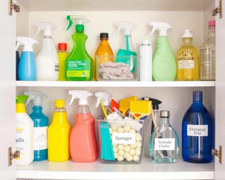 Dicas para organizar seus produtos de limpeza