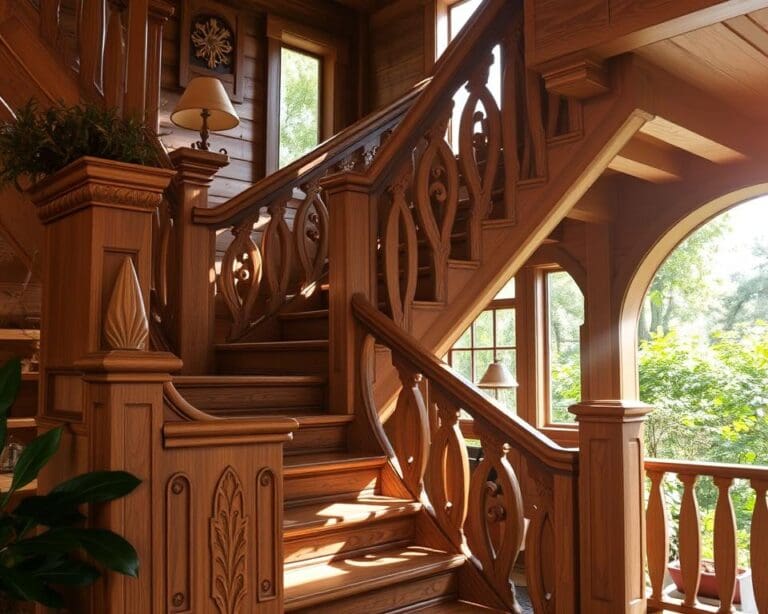 Escadas de madeira: O charme da personalização artesanal