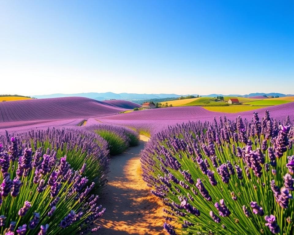 Caminhadas pelos campos de lavanda na França