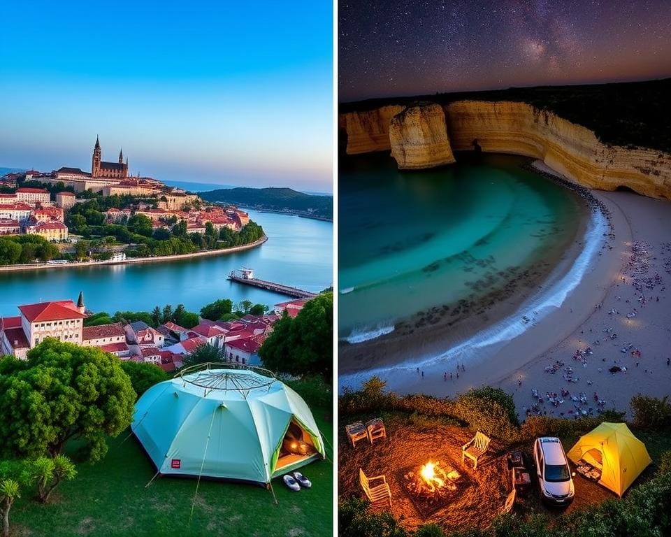 Coimbra e Praia da Marinha como locais para acampar