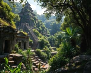 Explorando as ruínas antigas no coração do México