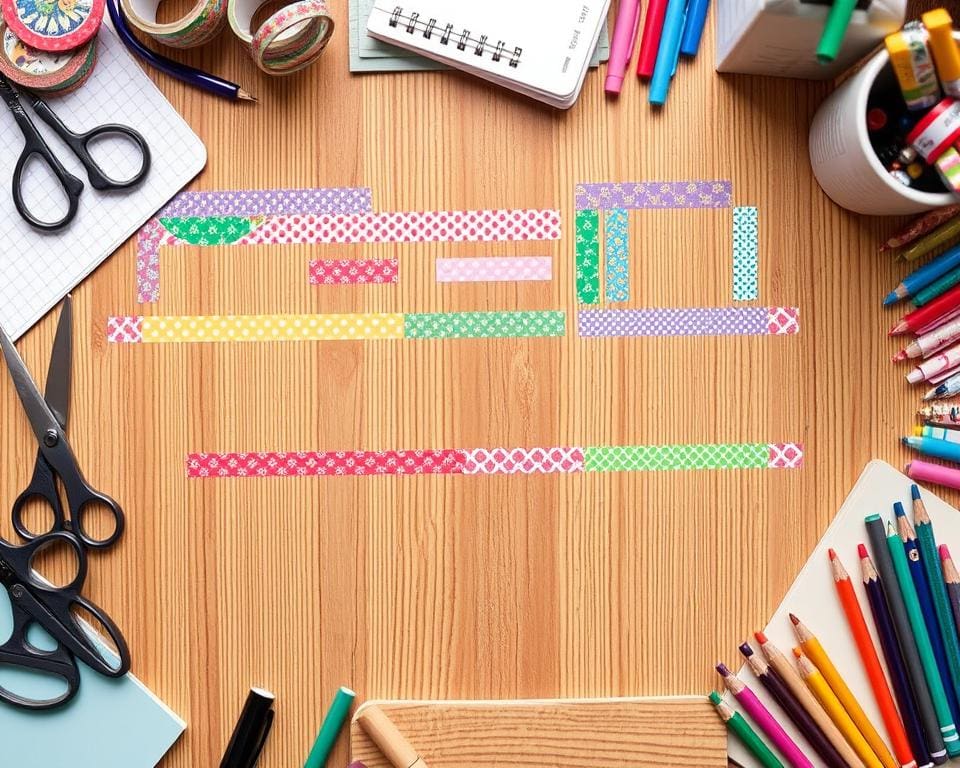 Aposte em fitas adesivas decorativas na organização