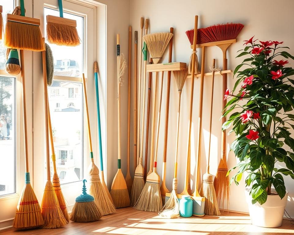 Como manter as vassouras sempre limpas e eficientes
