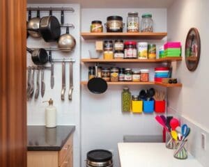 Organização de utensílios de cozinha em pequenos espaços