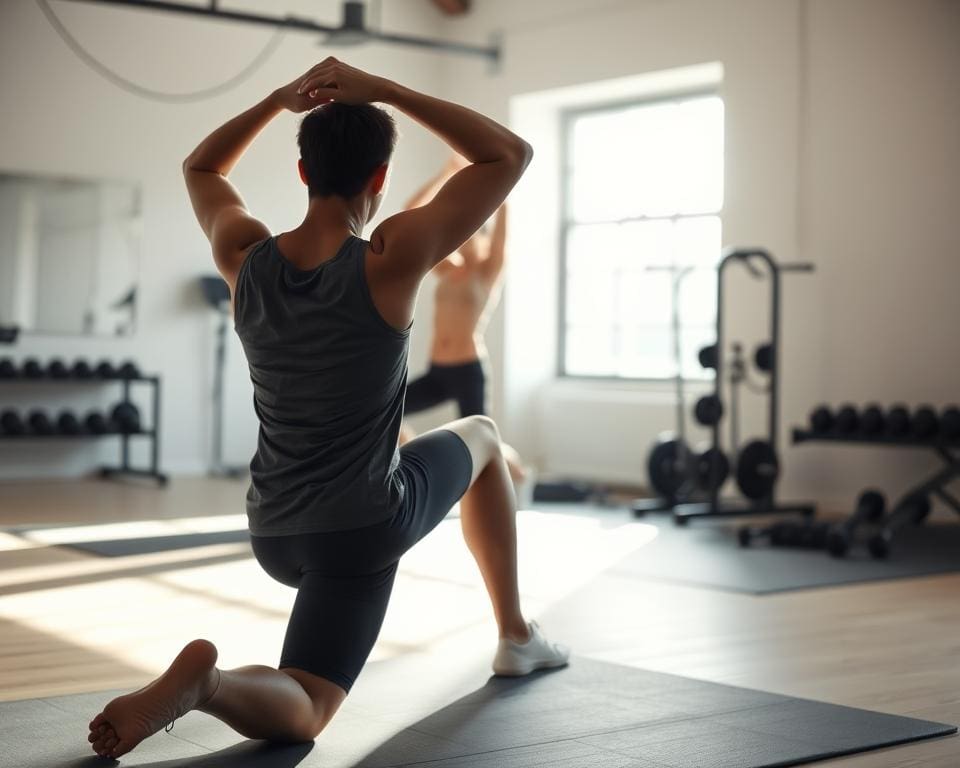 alongamento antes do treino
