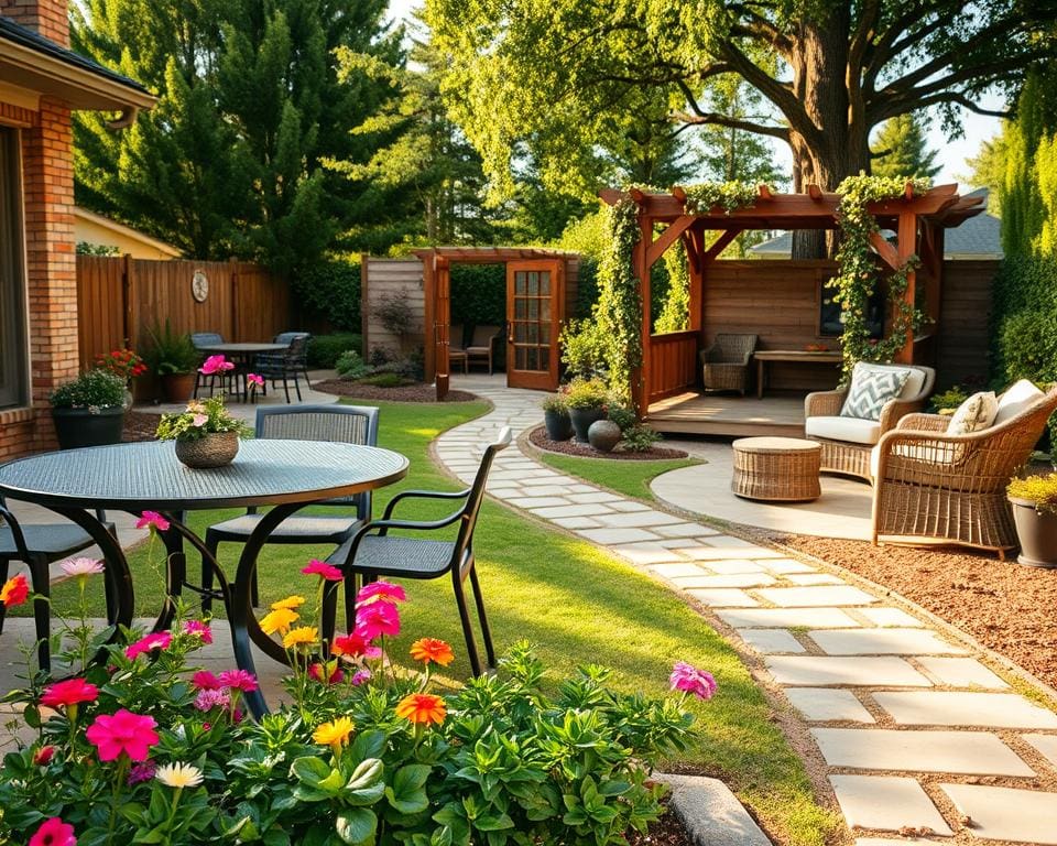 Como decorar o jardim com móveis resistentes?