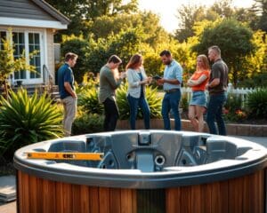 Como instalar um hot tub no jardim?