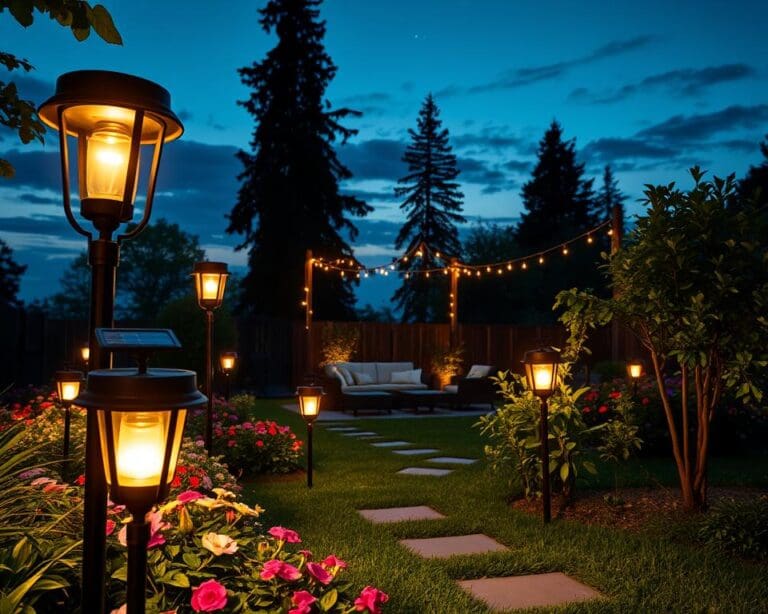 Como integrar iluminação solar no jardim?