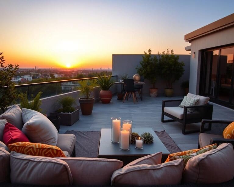 Como organizar uma área lounge no terraço?