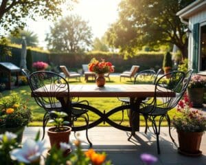 mesa de jardim
