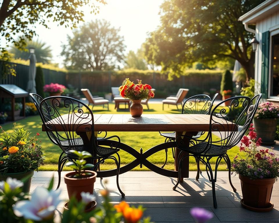 mesa de jardim